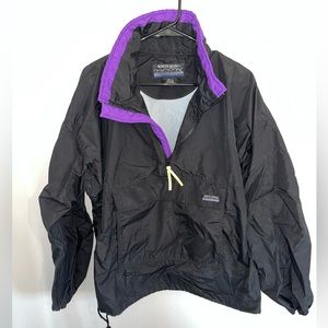 Vintage White Sierra Quarter Zip Windbreaker Adjustable